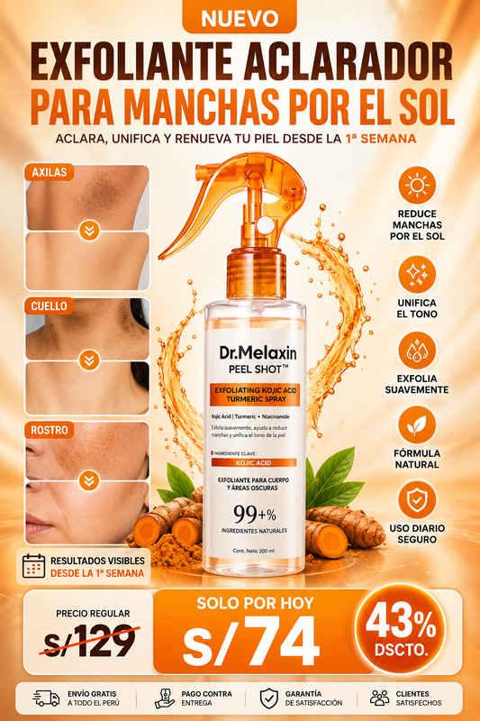 Dr. Melaxin™ Spray Aclarante Profesional — Axilas, Codos y Rodillas